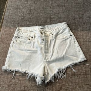 Agolde Parker white Jean shorts